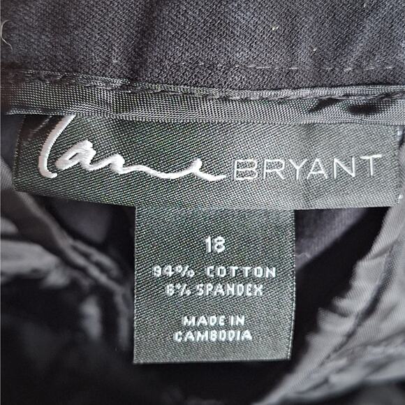 Lane Bryant Women 18 Black 4- Season Cotton Stretch Slim Capri Pants - Picture 6 of 7